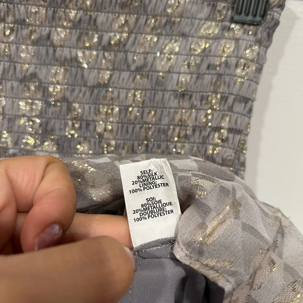 Ramy Brook Metallic Silk Ruffle Mini Skirt – Size Small - Picture 3 of 8